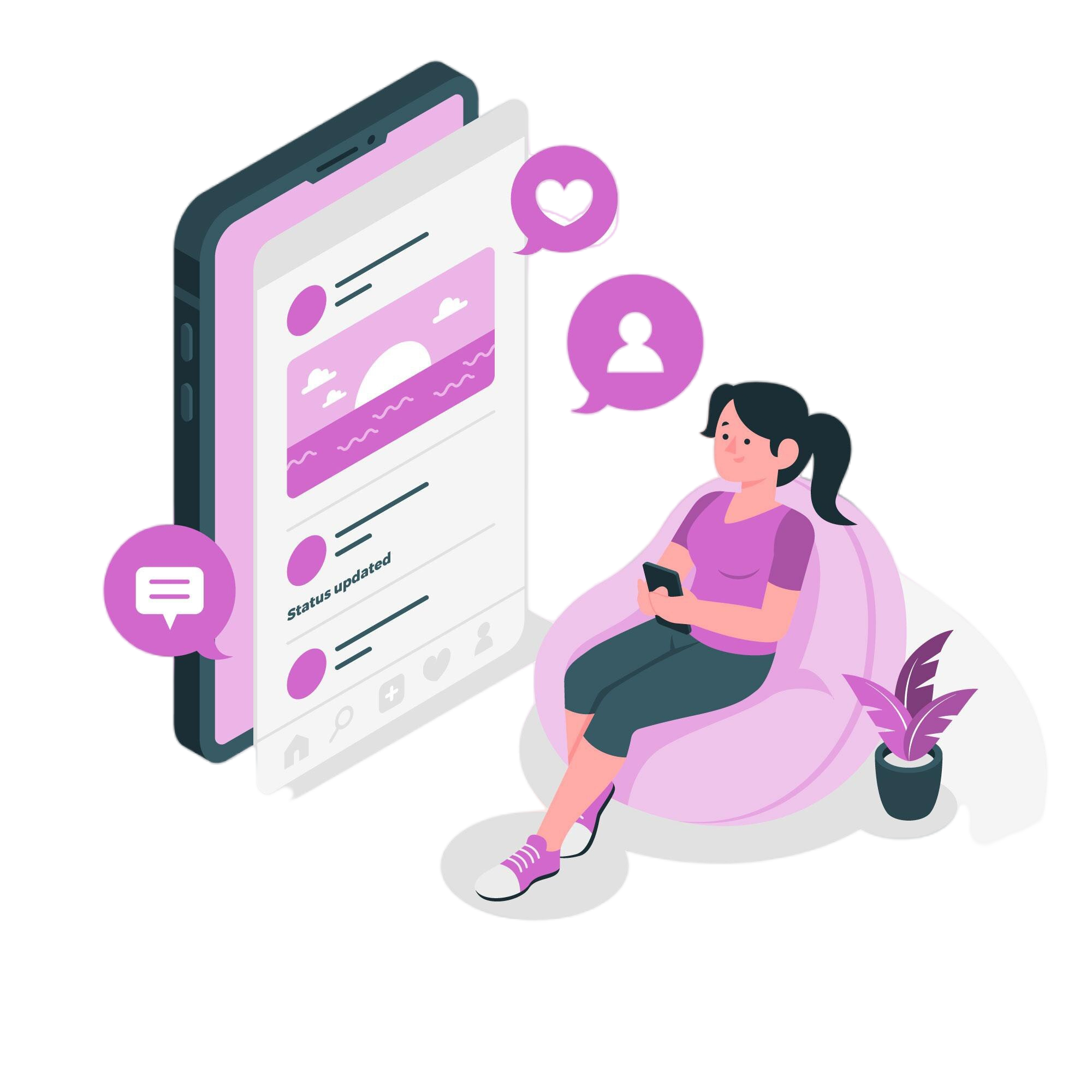 réseaux sociaux fidall illustration